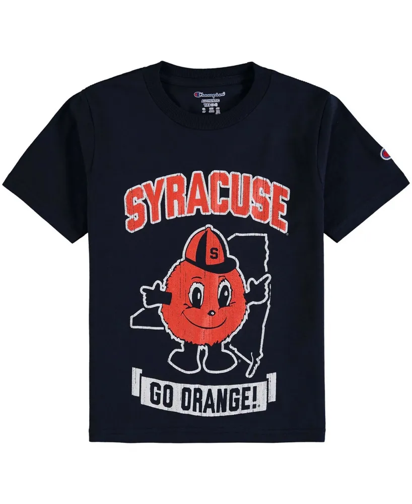 Big Boys and Girls Navy Syracuse Orange Strong Mascot T-shirt