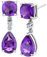 Amethyst (4-3/8 ct. t.w.) & Diamond Accent Drop Earrings in Sterling Silver