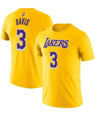 Men's Anthony Davis Gold Los Angeles Lakers Diamond Icon Name Number T-shirt