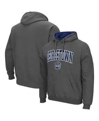 Men's Charcoal Georgetown Hoyas Arch and Logo Pullover Hoodie