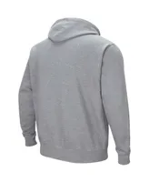 Men's Heathered Gray Bowling Green St. Falcons Arch and Logo Pullover Hoodie