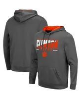 Colosseum Men's Clemson Tigers Slash Stack 2.0 Pullover Hoodie