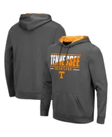 Men's Charcoal Tennessee Volunteers Slash Stack 2.0 Pullover Hoodie