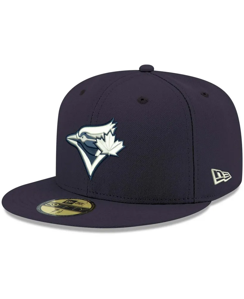 Men's Navy Toronto Blue Jays Logo White 59FIFTY Fitted Hat