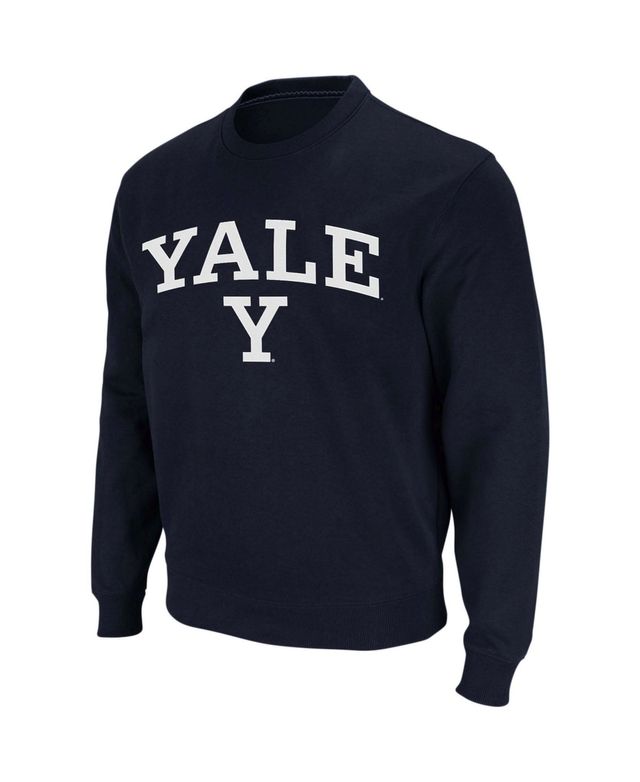 Men's Navy Yale Bulldogs Arch Logo Crew Neck Sweatshirt