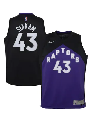 Big Boys Pascal Siakam Black and Purple Toronto Raptors 2020 21 Swingman Player Jersey - Earned Edition