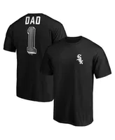 Men's Black Chicago White Sox Number One Dad Team T-shirt