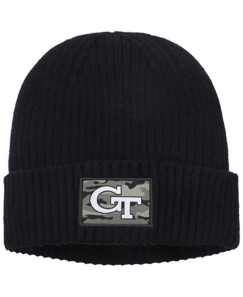 Men's Black Georgia Tech Yellow Jackets Military Appreciation Cuffed Knit Hat