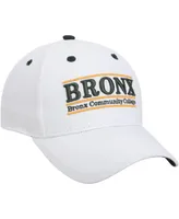 Men's White Bronx Community College Broncos Bronx Classic Bar Adjustable Snapback Hat