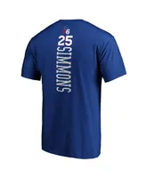 Men's Ben Simmons Royal Philadelphia 76ers Playmaker Name Number Team Logo T-shirt