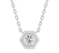 Portfolio by De Beers Forevermark Diamond Honeycomb Solitaire Pendant Necklace (1/ ct. t.w.) in 14k White or Yellow Gold