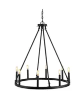 Oberto Ring 8-Light Rustic Farmhouse Led Chandelier