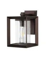 Vaughn 1-Light Modern Rustic Cube Led Outdoor Lantern Set of 2