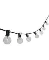 25-Light Indoor and Outdoor Contemporary Rustic Incandescent G40 Bistro Globe Bulb String Lights