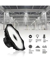 200-Watt Integrated Led Motion Sensor High Bay Indoor and Outdoor Ufo Light with 26000 Lumens 5000K