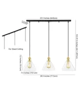 Kiawah Island 3-Light Contemporary Modern Led Pendant - Gold