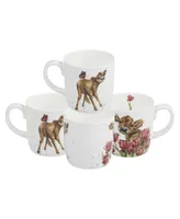 Royal Worcester Wrendale Bessie Mug, Set of 4