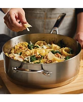 KitchenAid 3-Ply Base Stainless Steel 4.5 Quart Induction Saute Pan with Helper Handle and Lid