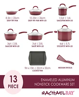 Rachael Ray Create Delicious Aluminum Nonstick Cookware Set, 13 Piece