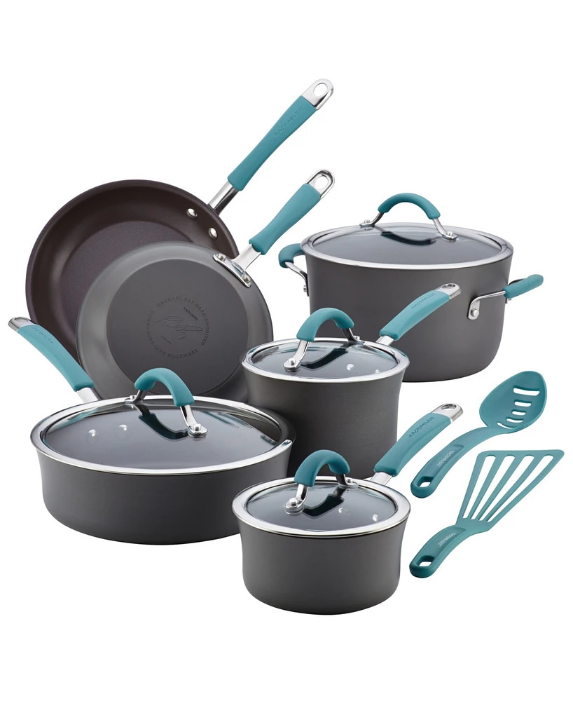 Rachael Ray Cucina Hard-Anodized Nonstick 12-Pc. Cookware Set