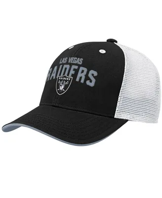 Big Boys Black Las Vegas Raiders Core Lockup Snapback Hat