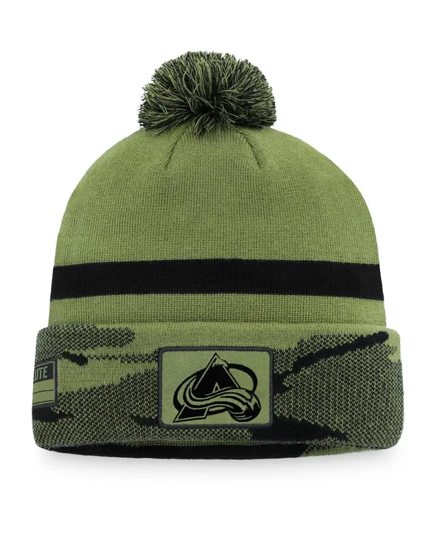 Men's Colorado Avalanche adidas Black Military Appreciation Cuffed Knit Hat