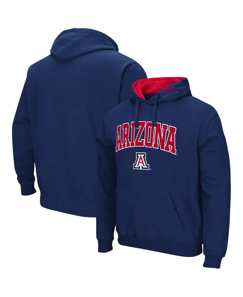 Men's Navy Arizona Wildcats Arch Logo 3.0 Pullover Hoodie