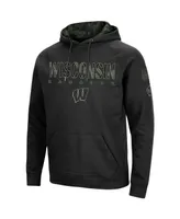 Men's Black Wisconsin Badgers Oht Military-Inspired Appreciation Camo Pullover Hoodie