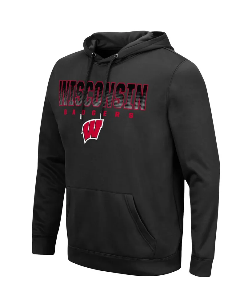 Men's Black Wisconsin Badgers Blackout 3.0 Pullover Hoodie
