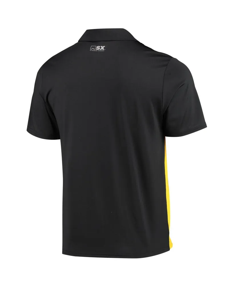 Men's Gold and Black Pittsburgh Steelers Challenge Color Block Performance Polo