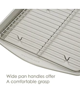 Rachael Ray Nonstick Jumbo 13" x 19" Cookie Pan with Roasting Rack
