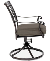 Closeout! Chateau Aluminum Outdoor Dining Swivel Rocker with Outdoor Cushion, Created for Macy's