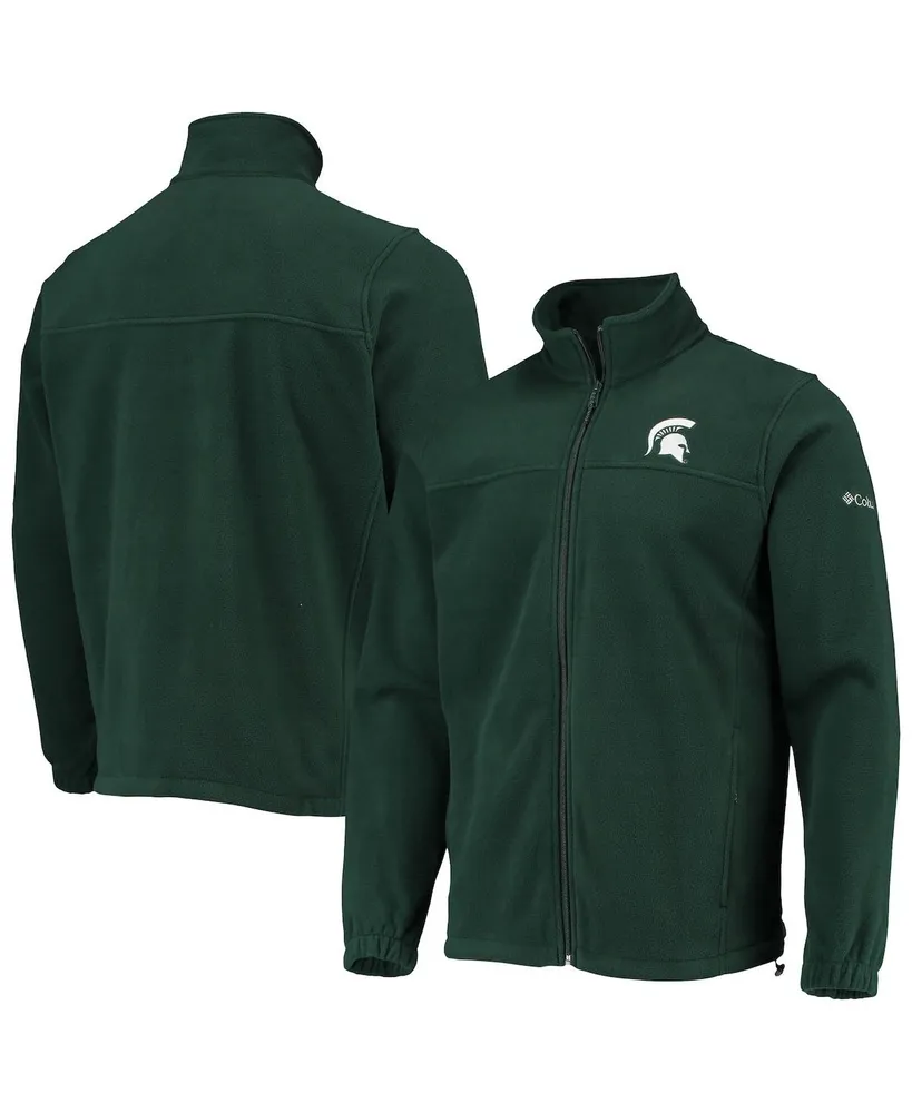 Men's Green Michigan State Spartans Flanker Iii Fleece Team Full-Zip Jacket