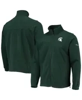 Men's Green Michigan State Spartans Flanker Iii Fleece Team Full-Zip Jacket