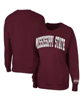 Women's Maroon Mississippi State Bulldogs Campanile Pullover Sweatshirt