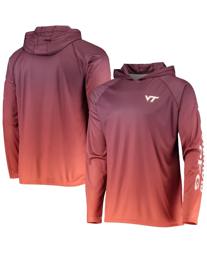 Men's Columbia Orange Virginia Tech Hokies PFG Terminal Tackle Omni-Shade  Raglan Long Sleeve T-Shirt