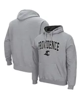 Men's Heathered Gray Providence Friars Arch and Logo Pullover Hoodie