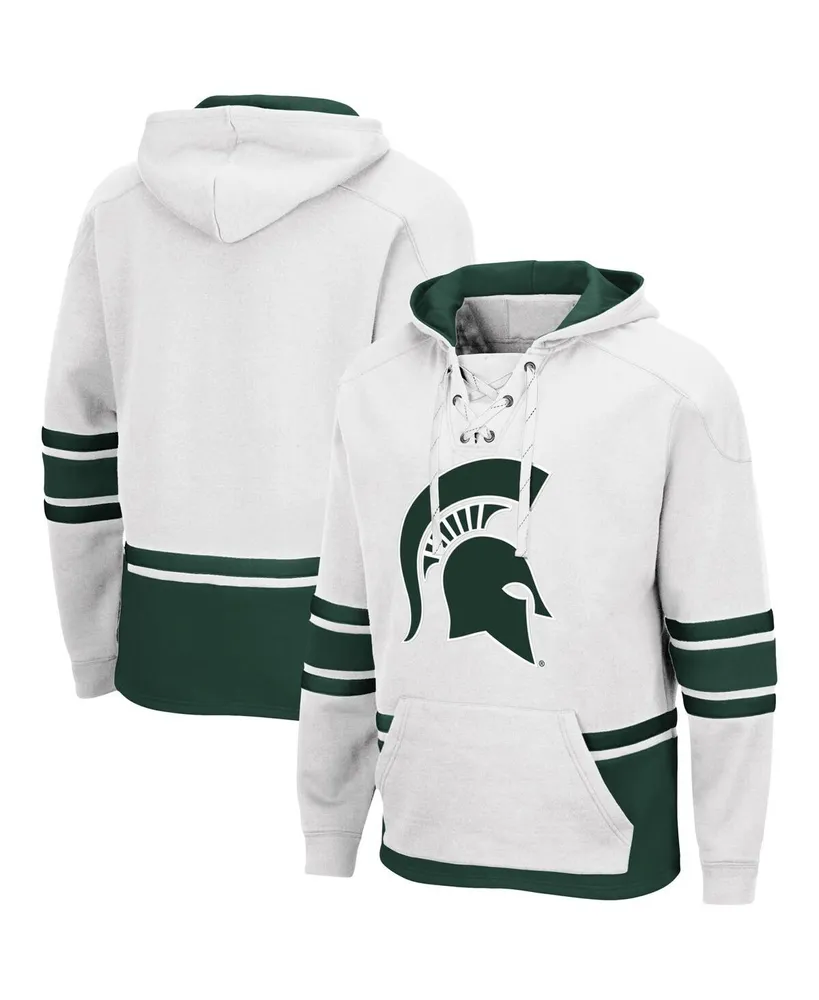 Men's White Michigan State Spartans Lace Up 3.0 Pullover Hoodie