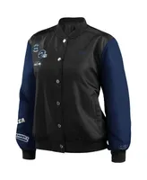 Women's Black Seattle Seahawks Bomber Full-Snap Jacket