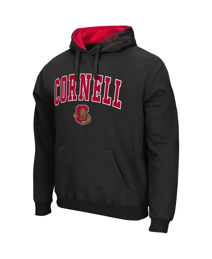 Men's Black Cornell Big Red Arch and Logo Pullover Hoodie