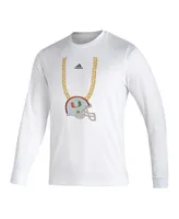 Men's White Miami Hurricanes Turnover Chain Creator Long Sleeve T-shirt