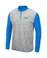 Men's Heathered Gray, Blue Ucla Bruins Prospect Quarter-Zip Jacket