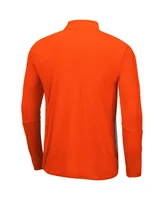 Men's Heathered Gray, Orange Oregon State Beavers Prospect Quarter-Zip Jacket