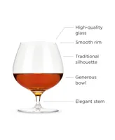 Viski Crystal Wingback Cognac Glasses, Set of 2, 17 Oz