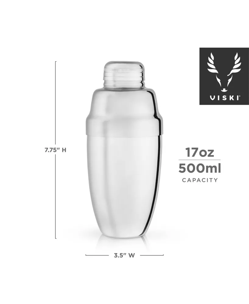 Viski Professional Heavyweight Cocktail Shaker, 17 Oz