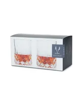 Viski Admiral Crystal Tumblers, Set of 2, 9 Oz