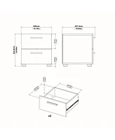 Tvilum Austin 2-Drawer Nightstand