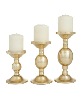 Transitional Candle Holders, Set of 3 - Gold