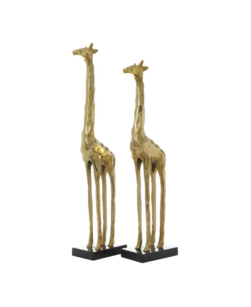 Contemporary Sculpture, Set of 2 - Gold