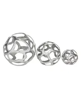 Contemporary Sculpture, Set of 3 - Silver